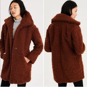 AMERICAN EAGLE Sherpa Teddy cocoon coat